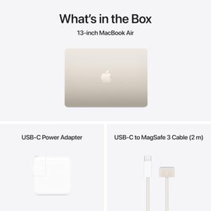 Renewed Apple MacBook Air 2025 13-inch M4, 16GB RAM, 256GB SSD, Starlight - Free Shipping